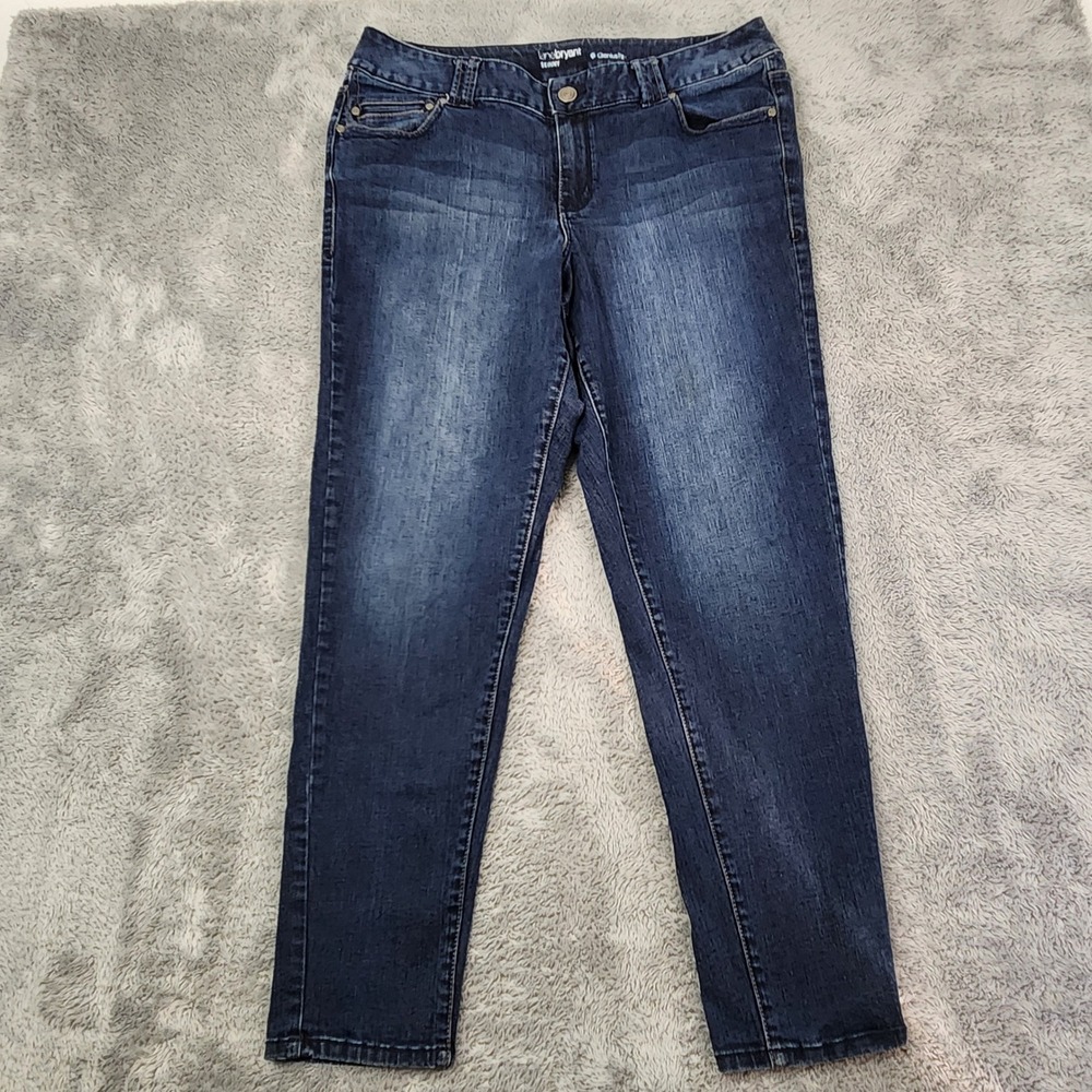 Lane Bryant Jeans Women 16 Blue GeniusFit Skinny Dark Wash Stretch Denim Pockets